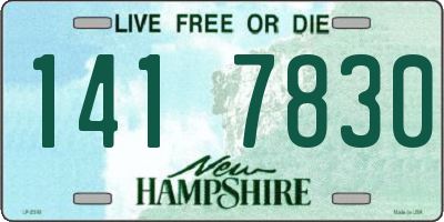 NH license plate 1417830