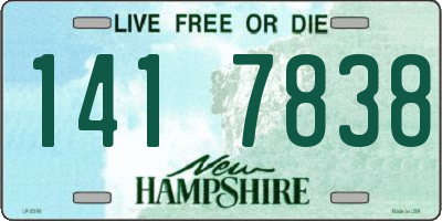 NH license plate 1417838
