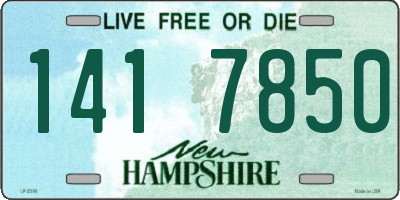 NH license plate 1417850