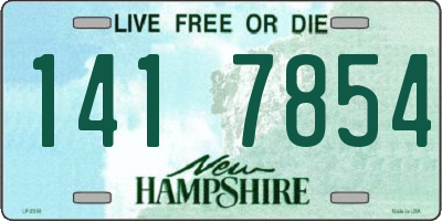 NH license plate 1417854