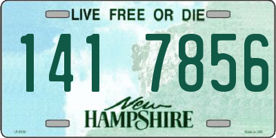 NH license plate 1417856