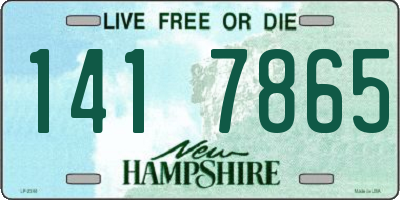 NH license plate 1417865