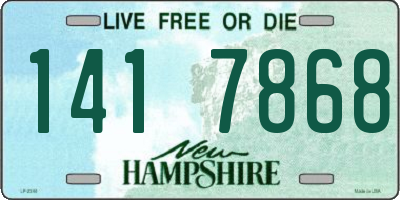 NH license plate 1417868