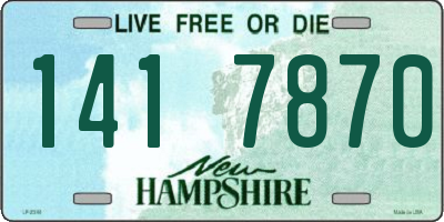 NH license plate 1417870