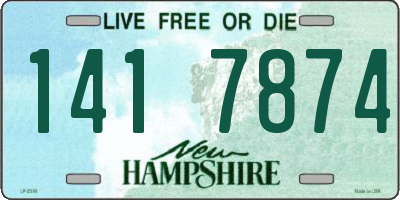 NH license plate 1417874