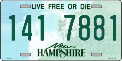 NH license plate 1417881