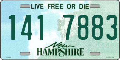 NH license plate 1417883