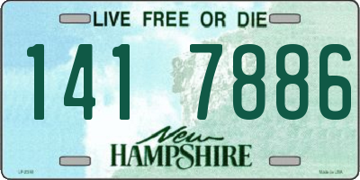 NH license plate 1417886