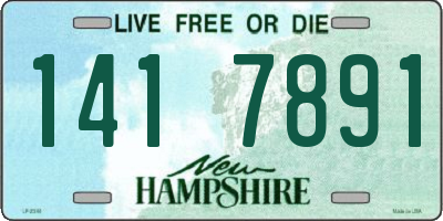 NH license plate 1417891