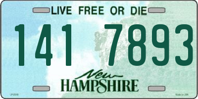 NH license plate 1417893