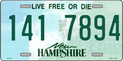 NH license plate 1417894