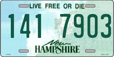 NH license plate 1417903