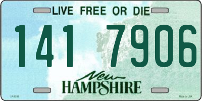 NH license plate 1417906
