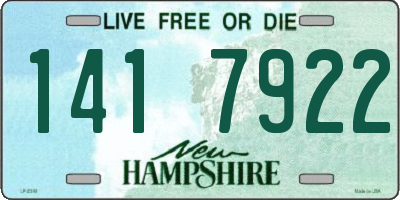 NH license plate 1417922