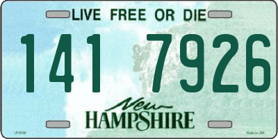 NH license plate 1417926