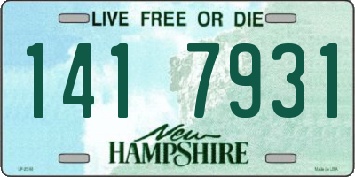 NH license plate 1417931
