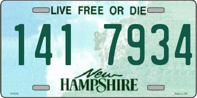 NH license plate 1417934