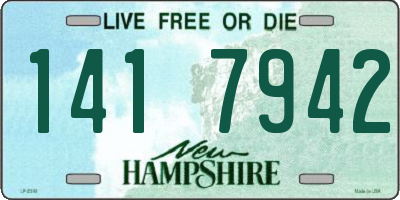 NH license plate 1417942