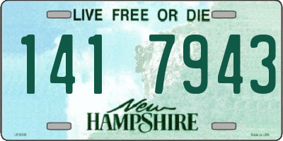 NH license plate 1417943