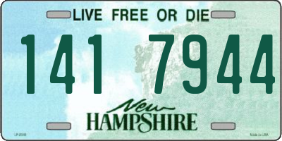 NH license plate 1417944