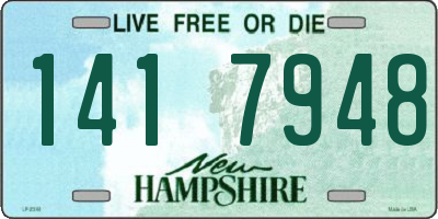 NH license plate 1417948