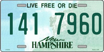 NH license plate 1417960