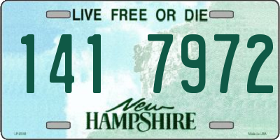 NH license plate 1417972