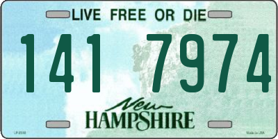 NH license plate 1417974