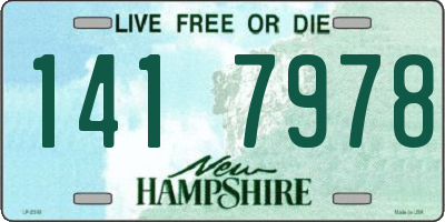NH license plate 1417978