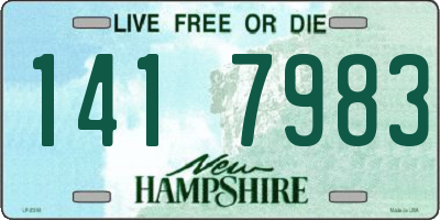 NH license plate 1417983