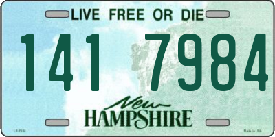 NH license plate 1417984