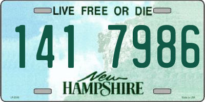 NH license plate 1417986