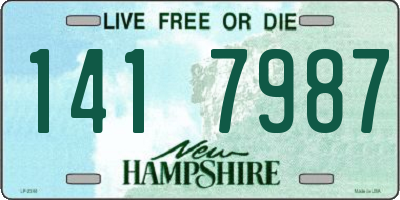 NH license plate 1417987