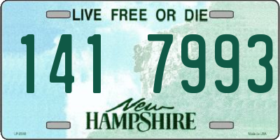 NH license plate 1417993