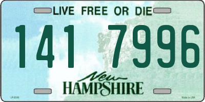 NH license plate 1417996