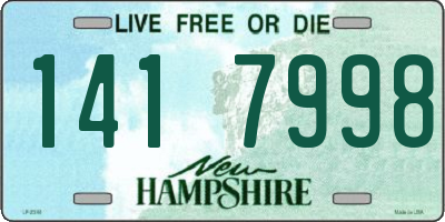 NH license plate 1417998