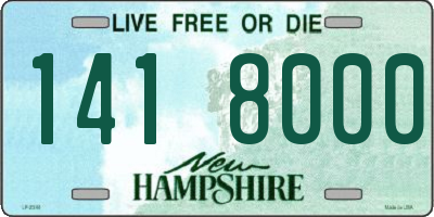 NH license plate 1418000