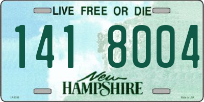 NH license plate 1418004