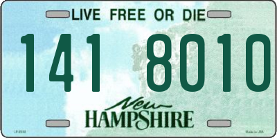 NH license plate 1418010
