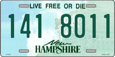 NH license plate 1418011