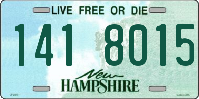 NH license plate 1418015