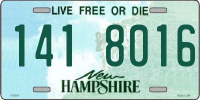 NH license plate 1418016