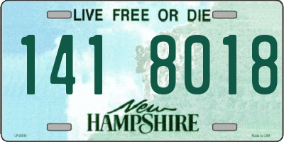 NH license plate 1418018