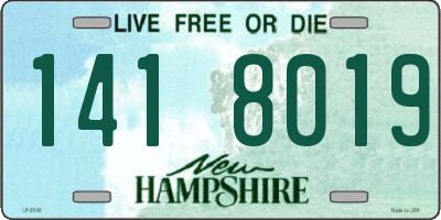 NH license plate 1418019