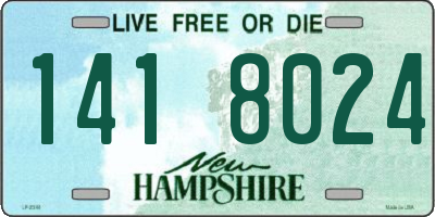 NH license plate 1418024