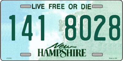 NH license plate 1418028