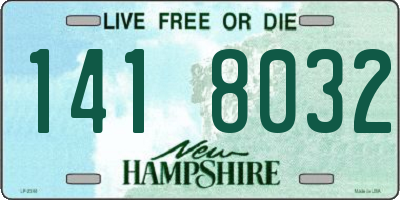 NH license plate 1418032