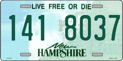NH license plate 1418037