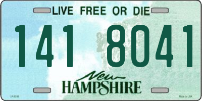 NH license plate 1418041