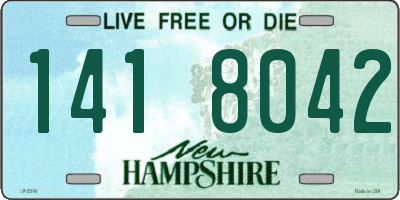 NH license plate 1418042